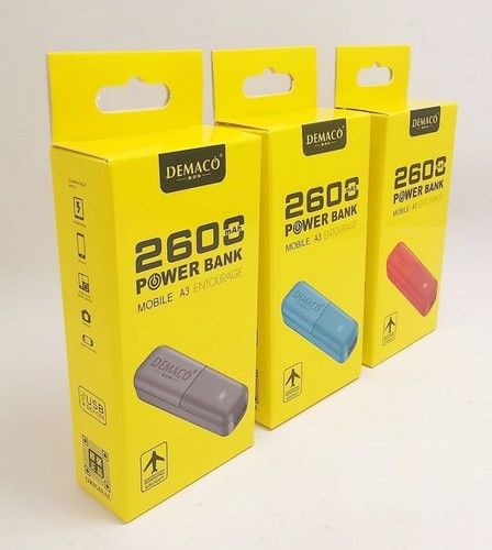 מטען נייד 2600 מיליאמפר DEMACO מהיר , מתאים לטיולים רק 19 ש